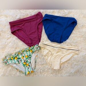 Robin Piccone Bikini Bottom Lot Size Small NWoT (3) + Cabana Crown & Ivy